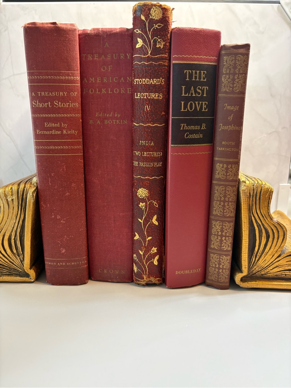 Decorative Gold Book Bookends - Picture 2 of 2